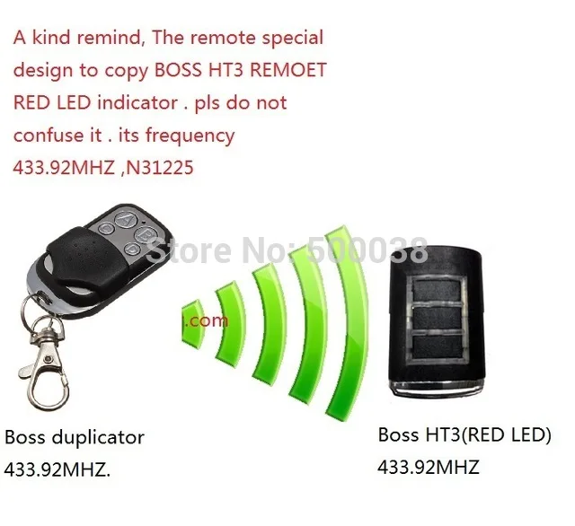 Boss BHT3,HT3 Metal Copy Came Remote Control for Garage Car Home Gate Sliding Door 433.92MHZ Garage Door Remote Control
Boss BHT3,HT3 Metal Copy Came Remote Control for Garage Car Home Gate Sliding Door 433.92MHZ Garage Door Remote Control