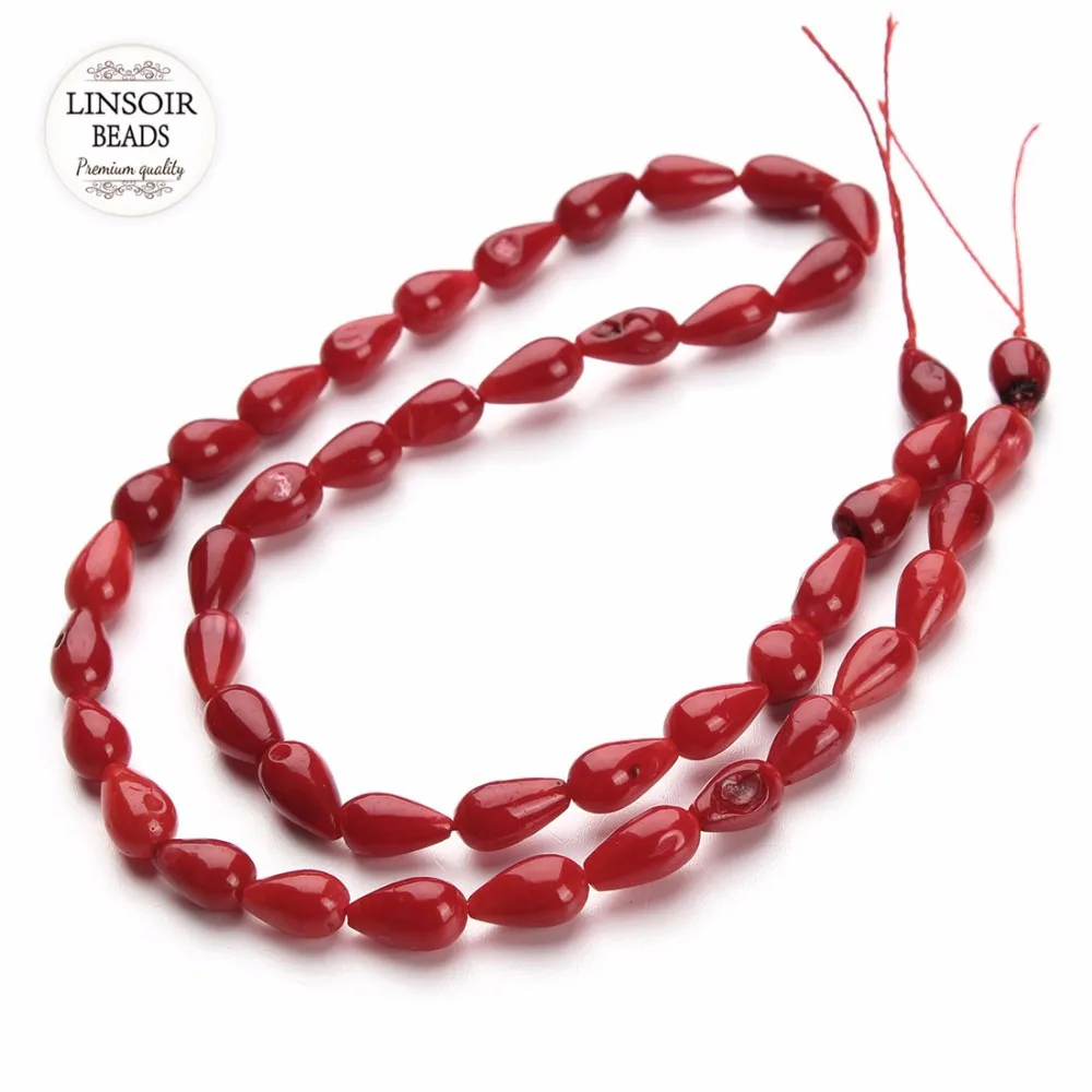 LINSOIR 45pcs/lot Red Tear Drop African Coral Beads 5x9mm Natural Stone Beads For Jewelry Making Bracelets Necklaces Findings
LINSOIR 45pcs/lot Red Tear Drop African Coral Beads 5x9mm Natural Stone Beads For Jewelry Making Bracelets Necklaces Findings