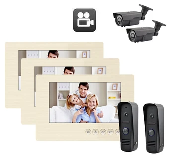 2Camera+3Monitor Intercom System 7" Video Door PhoneCan Support Extra Camera&Alarm Record,Taking Photo Function
2Camera+3Monitor Intercom System 7" Video Door PhoneCan Support Extra Camera&Alarm Record,Taking Photo Function