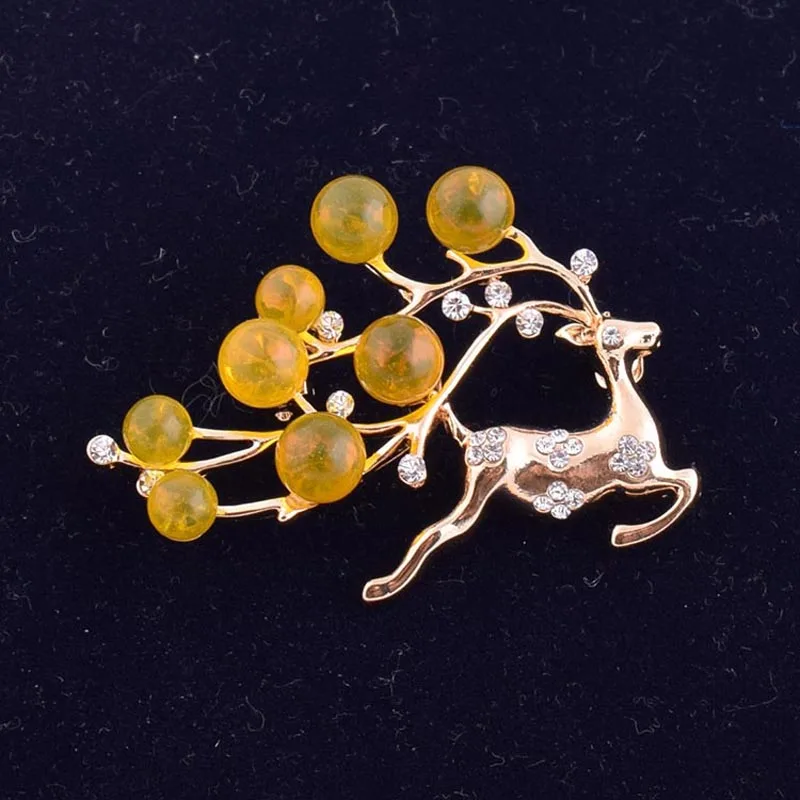Red Trees Brand Fashion Jewelry Crystal Deer Brooch For Women With Man-made-Amber In Box Drop Shipping / Wholesale
Red Trees Brand Fashion Jewelry Crystal Deer Brooch For Women With Man-made-Amber In Box Drop Shipping / Wholesale