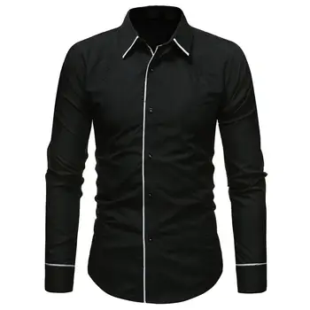 Hot Fashion Turn-Down Collar Line Decor Long Sleeve Slim Casual Men's Shirt Top
Hot Fashion Turn-Down Collar Line Decor Long Sleeve Slim Casual Men's Shirt Top