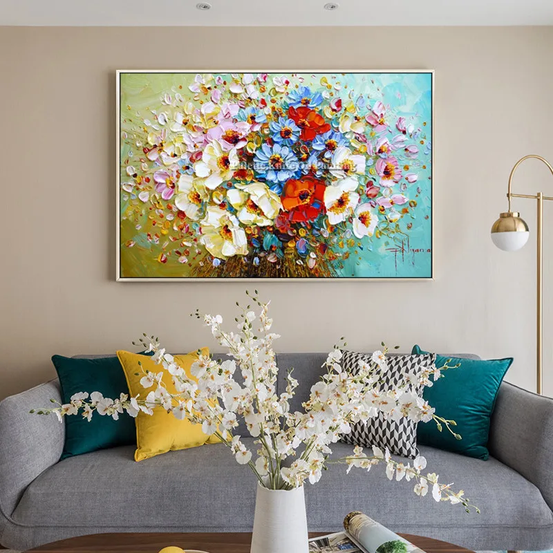 Canvas Painting quadros cuadros decoracion palette knife 3D texture acrylic Flower Wall art Picture For Living Room home decor
Canvas Painting quadros cuadros decoracion palette knife 3D texture acrylic Flower Wall art Picture For Living Room home decor