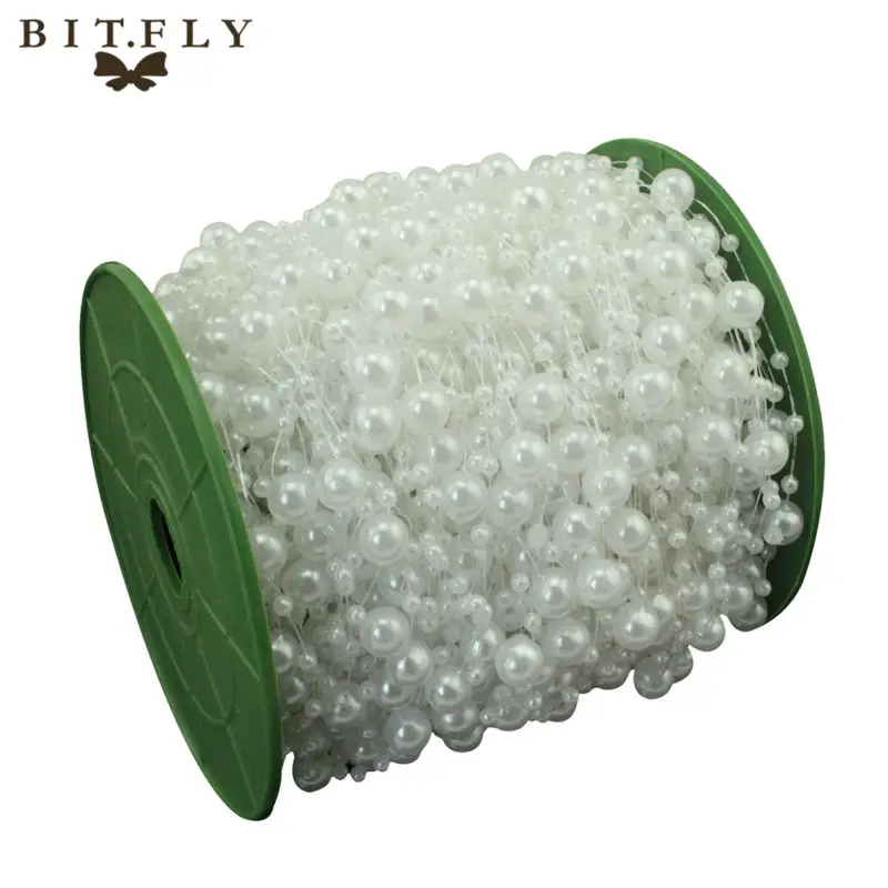 5 Meters Fishing Line Artificial Pearls Beads Chain Garland Flowers Wedding Party Decoration Products Supply Beige/White DIY
5 Meters Fishing Line Artificial Pearls Beads Chain Garland Flowers Wedding Party Decoration Products Supply Beige/White DIY