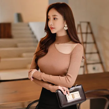 2018 Spring Long Sleeve Hollow Out Shirt Tops Women Elegant Office Lady Knit Wear Korean Style Slim Skinny Shirt
2018 Spring Long Sleeve Hollow Out Shirt Tops Women Elegant Office Lady Knit Wear Korean Style Slim Skinny Shirt