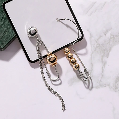 2018 Personality Pin Shape Long Chain Drop Tassel Earrings Fashionable Alloy Ball Asymmetric Dangle Earrings For Women
2018 Personality Pin Shape Long Chain Drop Tassel Earrings Fashionable Alloy Ball Asymmetric Dangle Earrings For Women