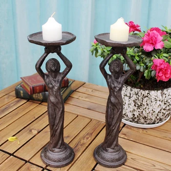 European Rustic Retic Shabby Chic Antique Rust Look Lady's Maid Design Cast Iron Metal Candle Holder
European Rustic Retic Shabby Chic Antique Rust Look Lady's Maid Design Cast Iron Metal Candle Holder