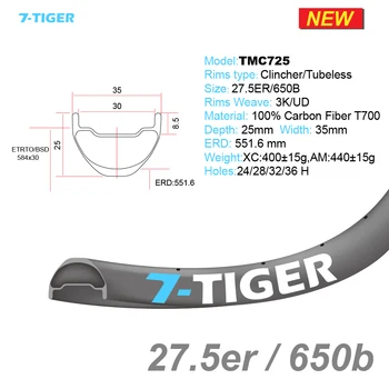 7-TIGER light 27.5er hook carbon wheels mountain bike rims mtb 27.5 inch carbon rim 650b wheelset lightweight 35 x 25 mm
7-TIGER light 27.5er hook carbon wheels mountain bike rims mtb 27.5 inch carbon rim 650b wheelset lightweight 35 x 25 mm