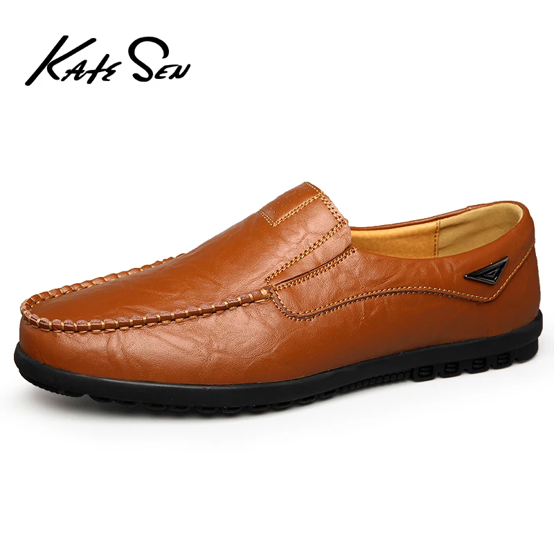 KATESEN Men Shoes Genuine Leather Casual Shoes Luxury Brand New Mens Loafers Moccasins Breathable Slip on Black Driving Shoes 
KATESEN Men Shoes Genuine Leather Casual Shoes Luxury Brand New Mens Loafers Moccasins Breathable Slip on Black Driving Shoes