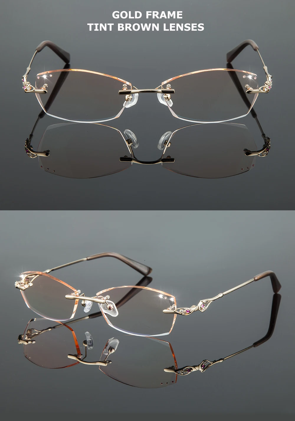 Chashma Ottica Women's Rimless Eyeglasses 80157 Image 5