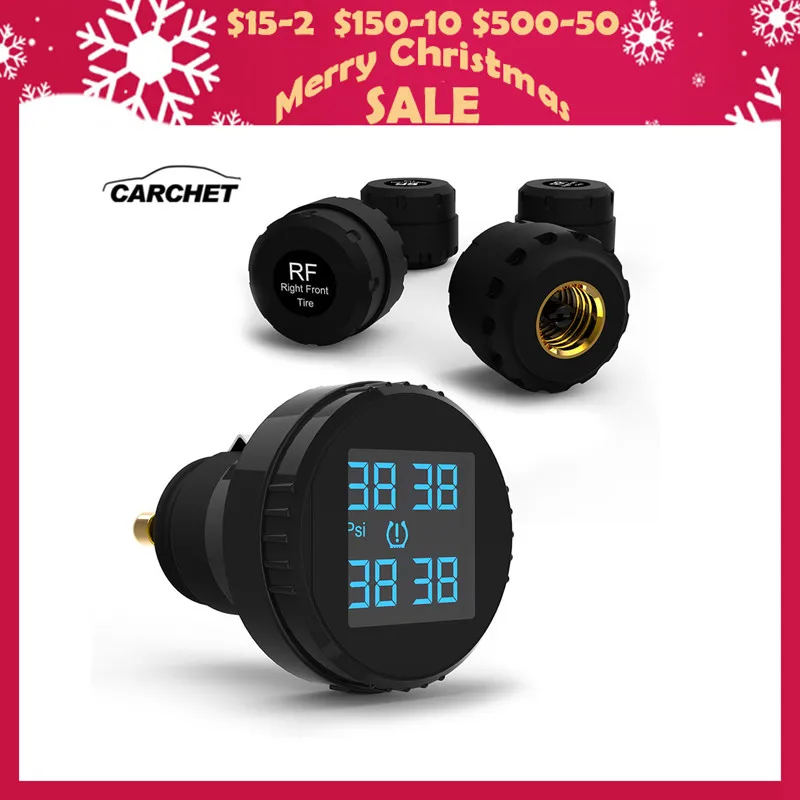 CARCHET Tyre Pressure Monitoring System TPMS LCD Screen 4 Sensors Cigarette Lighter Real Time tpms Car Detector Diagnostic-tool
CARCHET Tyre Pressure Monitoring System TPMS LCD Screen 4 Sensors Cigarette Lighter Real Time tpms Car Detector Diagnostic-tool