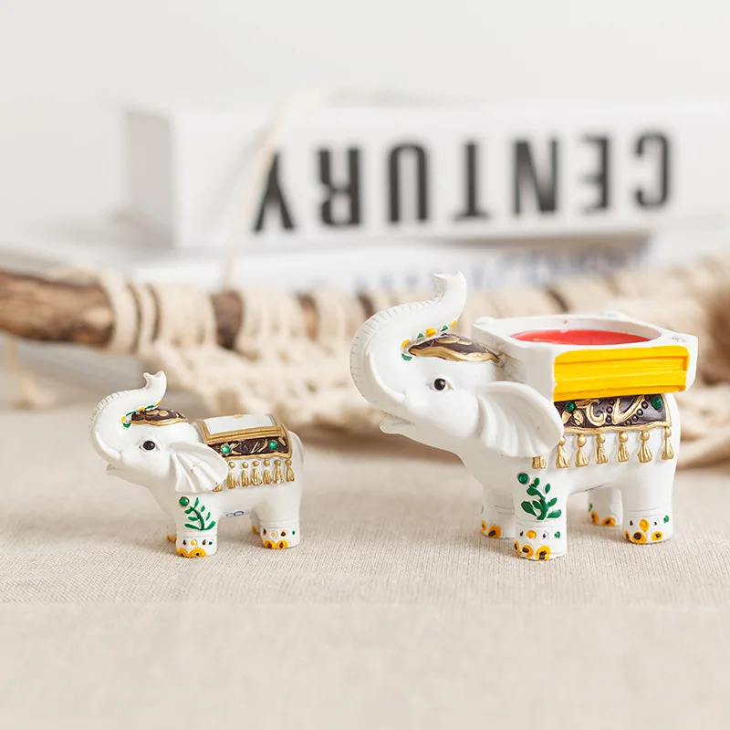 white elephant resin candle holder Thailand candlestick Southeast Asia home decor Fengshui Lucky Elephant figurines
white elephant resin candle holder Thailand candlestick Southeast Asia home decor Fengshui Lucky Elephant figurines