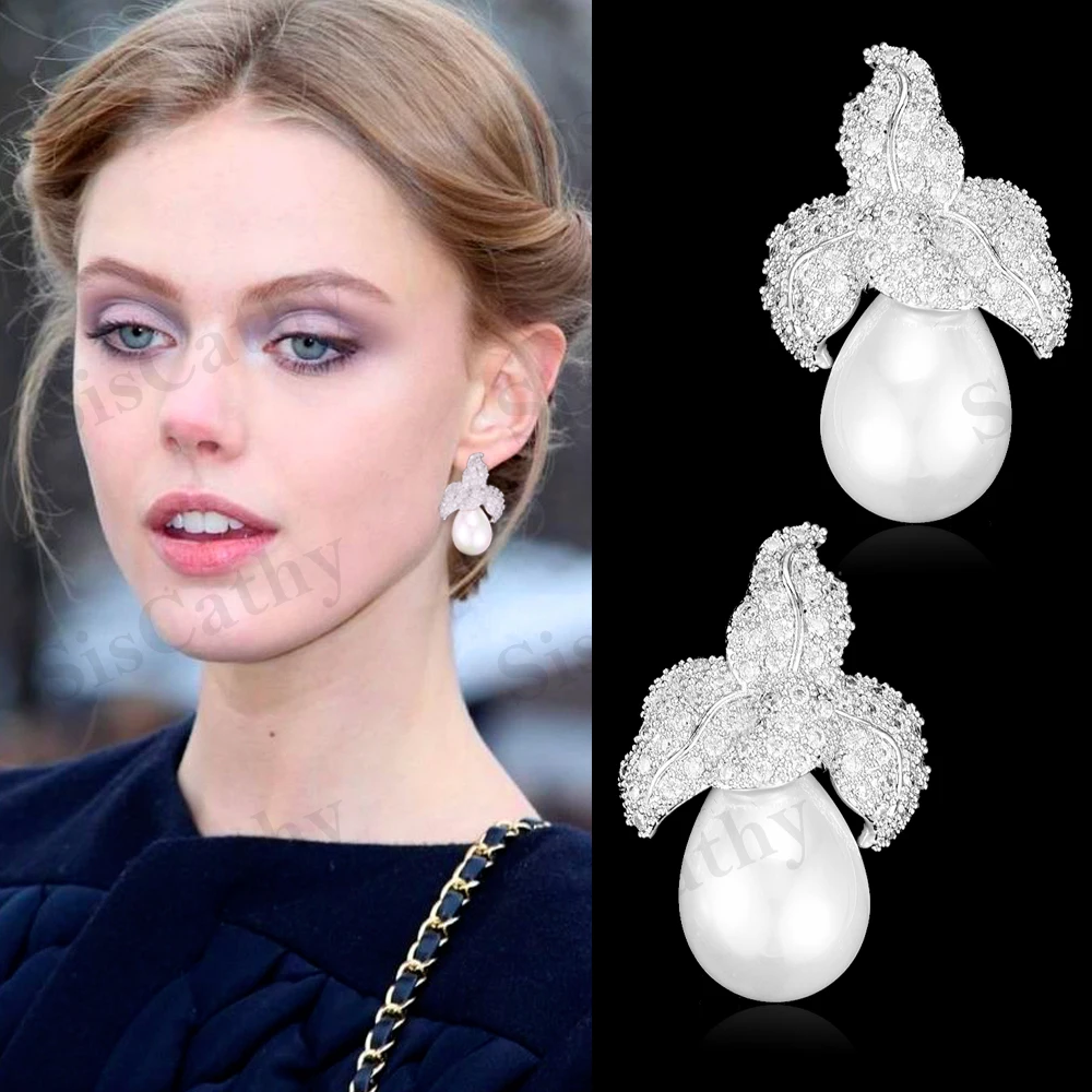 Siscathy Hot Romantic Stud korean Earrings Trendy Cubic Zirconia Simulated Pearl Earrings for Women Wedding Patry Jewelry 2019
Siscathy Hot Romantic Stud korean Earrings Trendy Cubic Zirconia Simulated Pearl Earrings for Women Wedding Patry Jewelry 2019
