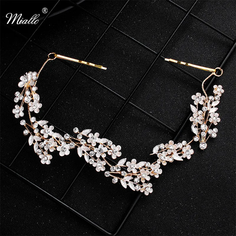 Miallo Newest Gold Color Small Flowers Crystal Alloy Hair Vine Wedding Hair Jewelry Accessories Bridal Tiaras and Crowns
Miallo Newest Gold Color Small Flowers Crystal Alloy Hair Vine Wedding Hair Jewelry Accessories Bridal Tiaras and Crowns