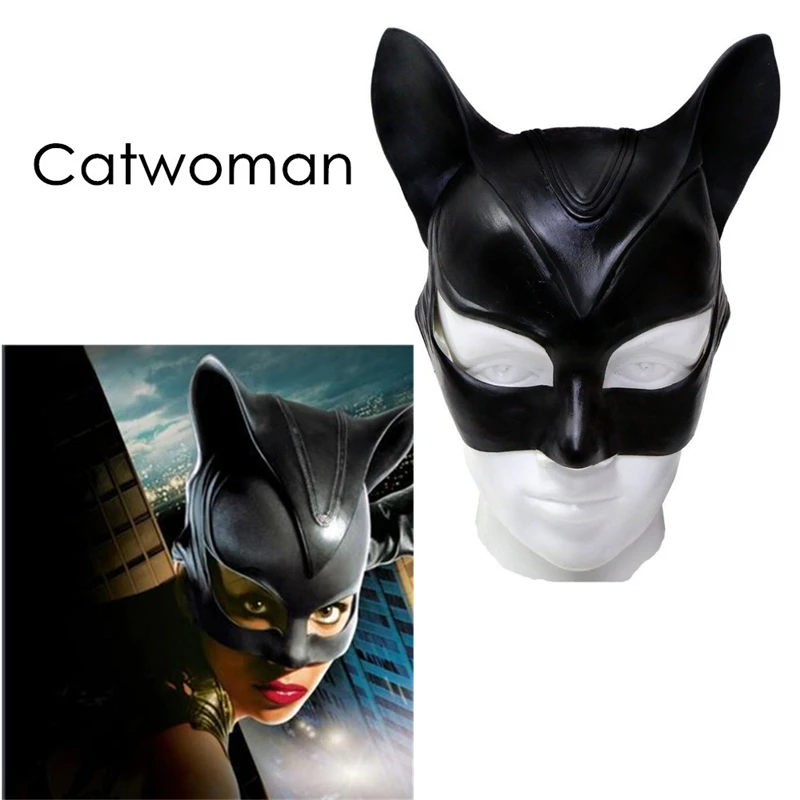 Halloween Stage Cosplay Sexy Batman Cosplay Costume Catwoman Mask Headgear Black Half Face Latex Mask Cosplay Party dc Mask
Halloween Stage Cosplay Sexy Batman Cosplay Costume Catwoman Mask Headgear Black Half Face Latex Mask Cosplay Party dc Mask