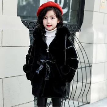 Girl Winter Faux Fur Coat 2018 New Plus Cotton Warm Hooded Jackets For Children's Girl Fashion Hairball Wool Outerwear 110-150
Girl Winter Faux Fur Coat 2018 New Plus Cotton Warm Hooded Jackets For Children's Girl Fashion Hairball Wool Outerwear 110-150