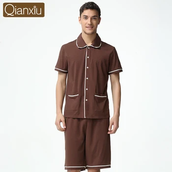 2020 Summer Homewear Men Casual Pajama sets Male Modal Cotton Sleepwear suit Men's Turn-Down collar Cardigan shirt & Half Pants
2020 Summer Homewear Men Casual Pajama sets Male Modal Cotton Sleepwear suit Men's Turn-Down collar Cardigan shirt & Half Pants