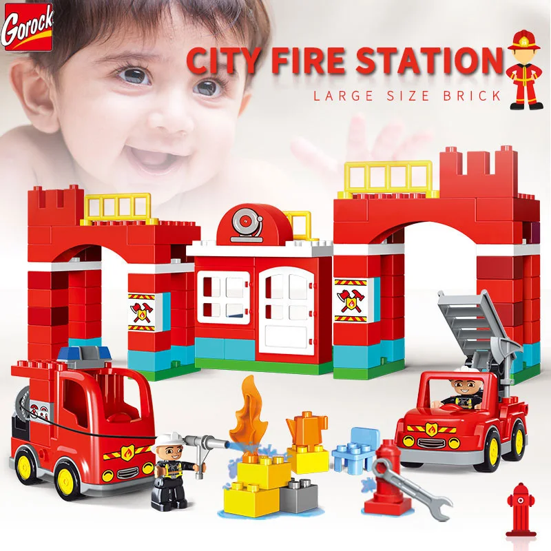 Gorock City Fire Station Series Large Particle Building Block Toy Compatible With Legoings Duplo Bricks Hobbies Toys Baby Gifts
Gorock City Fire Station Series Large Particle Building Block Toy Compatible With Legoings Duplo Bricks Hobbies Toys Baby Gifts