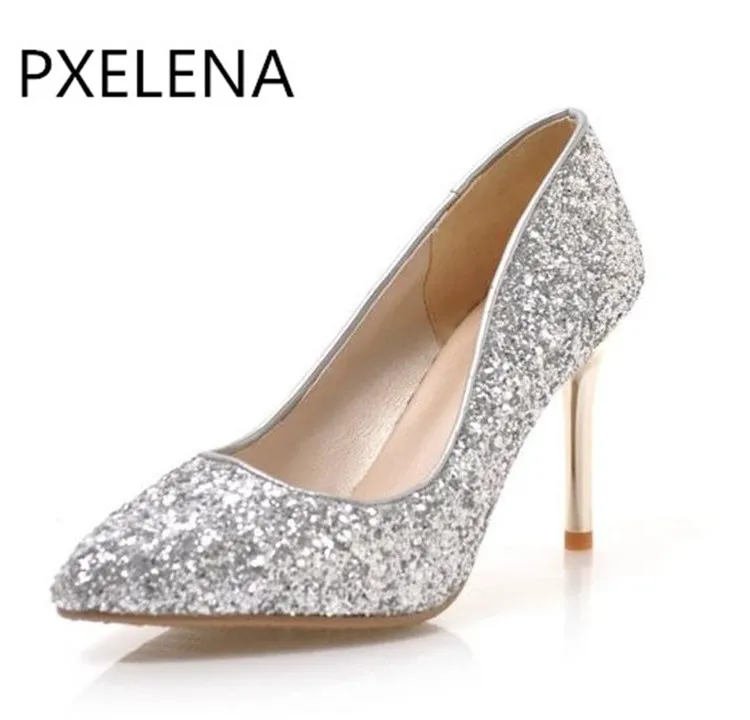 PXELENA 7 Colors Wedding Shoes Womens Stiletto High Heels Wedding Pumps Bridal Gold Silver Bling Sequined Slip On Dress 34-43
PXELENA 7 Colors Wedding Shoes Womens Stiletto High Heels Wedding Pumps Bridal Gold Silver Bling Sequined Slip On Dress 34-43