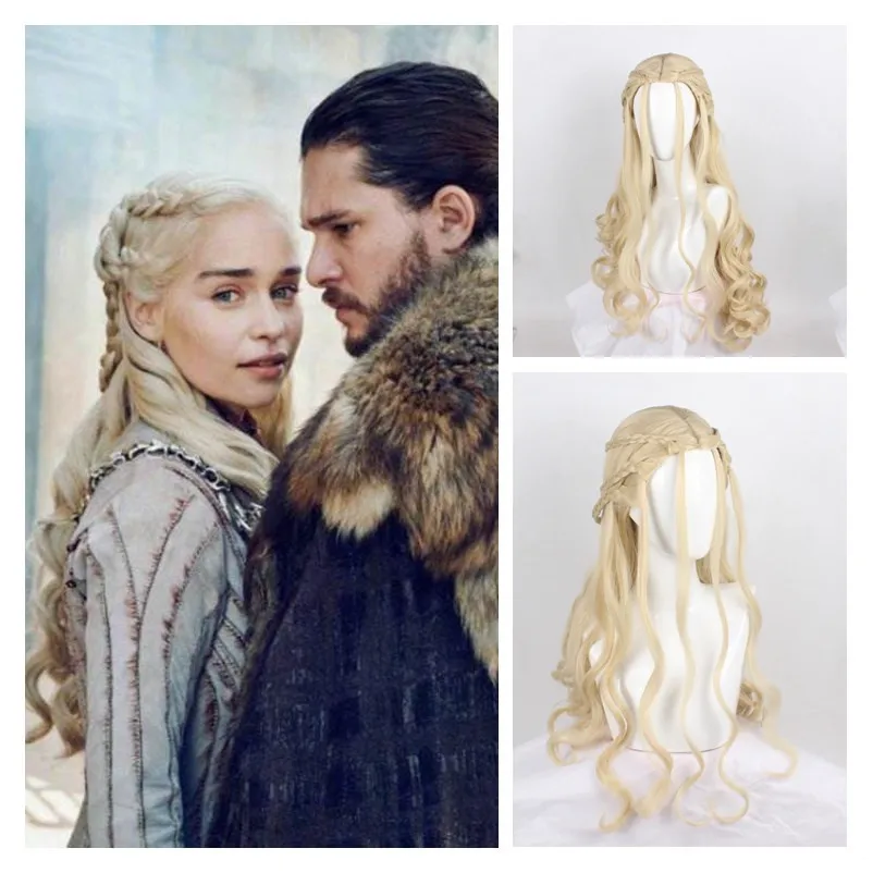 New Game of Thrones 8 Queen Daenerys Targaryen Dragon Mother Cosplay Wig Women Girls Brown Long Wavy Curly Fluffy Hair Wigs Prop
New Game of Thrones 8 Queen Daenerys Targaryen Dragon Mother Cosplay Wig Women Girls Brown Long Wavy Curly Fluffy Hair Wigs Prop