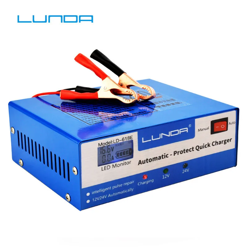 Full Automatic Car Battery Charger 30AH-200AH To 12V 24V Smart Fast Power Charging Suitable for All car motorcycle
Full Automatic Car Battery Charger 30AH-200AH To 12V 24V Smart Fast Power Charging Suitable for All car motorcycle