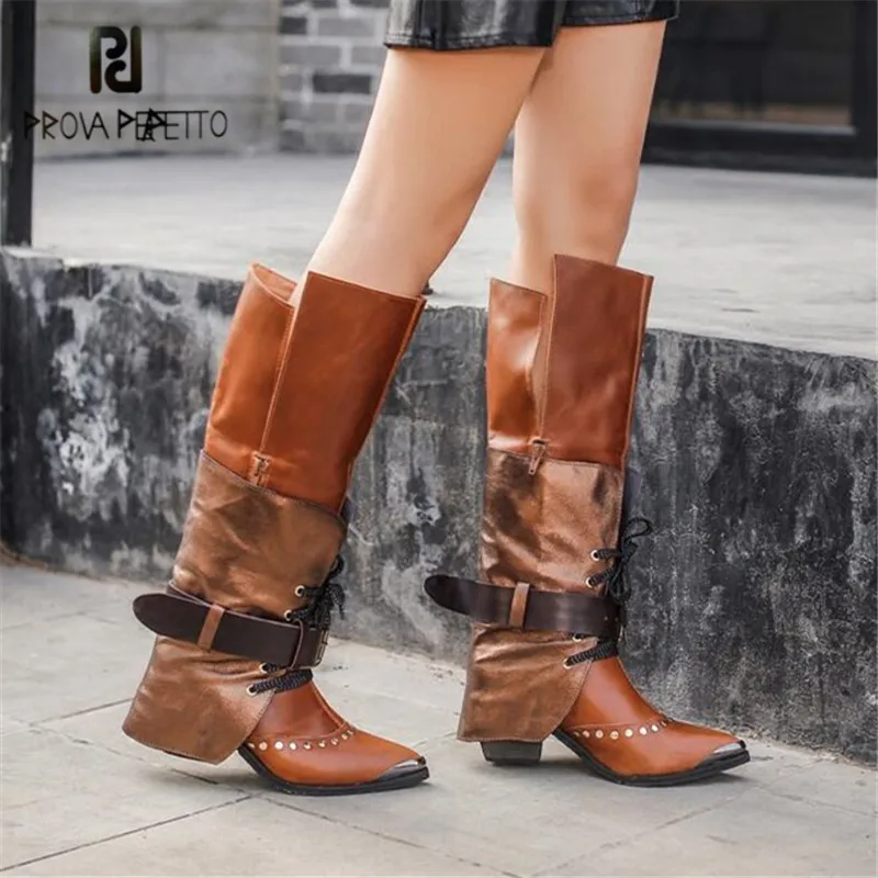 Prova Perfetto Fashion Women Knee High Boots Pointed Toe Riding Boots High Heel Shoes Woman Straps Lace Up Winter Warm Boot
Prova Perfetto Fashion Women Knee High Boots Pointed Toe Riding Boots High Heel Shoes Woman Straps Lace Up Winter Warm Boot