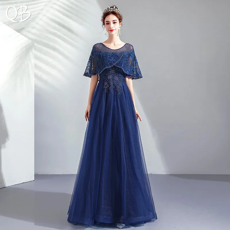 Vintage Dark Blue A-line O-neck Tulle Lace Appliques Flowers Evening Dresses 2020 New Fashion Long Formal Evening Gowns XH430
Vintage Dark Blue A-line O-neck Tulle Lace Appliques Flowers Evening Dresses 2020 New Fashion Long Formal Evening Gowns XH430