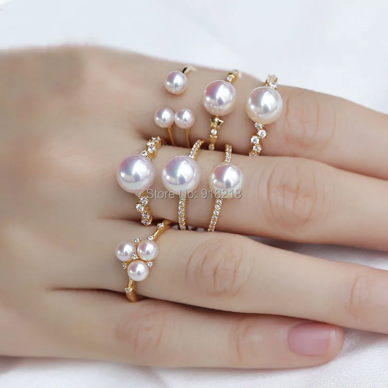 High Luster AKOYA natural seawater pearl Japan Solid 18K gold ring newest ladies jewelry Pearl engagement ring
High Luster AKOYA natural seawater pearl Japan Solid 18K gold ring newest ladies jewelry Pearl engagement ring