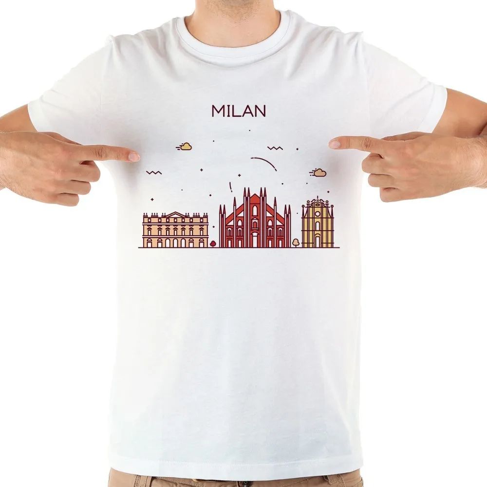 Italy Milano Milan landmark Brief strokes funny tshirt men new white short sleeve casual homme cool t shirt
Italy Milano Milan landmark Brief strokes funny tshirt men new white short sleeve casual homme cool t shirt