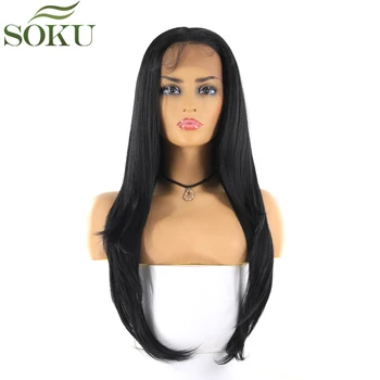 Synthetic Free Part Lace Front Wigs SOKU Lace Frontal 26 Inch Straight Wig Glueless Heat Resistant Fiber Wig For Women
Synthetic Free Part Lace Front Wigs SOKU Lace Frontal 26 Inch Straight Wig Glueless Heat Resistant Fiber Wig For Women