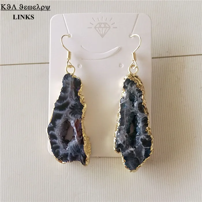 Natural Druzy Geode Stone Earring Leopard Stripe Quartz Stone Earring Crystal Gem Stone Dangle Earring Jewelry
Natural Druzy Geode Stone Earring Leopard Stripe Quartz Stone Earring Crystal Gem Stone Dangle Earring Jewelry