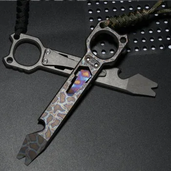 TC4 titanium alloy multi-tool, outdoor survival self-defense stick, camping EDC bottle opener, screwdriver, wrench,
TC4 titanium alloy multi-tool, outdoor survival self-defense stick, camping EDC bottle opener, screwdriver, wrench,