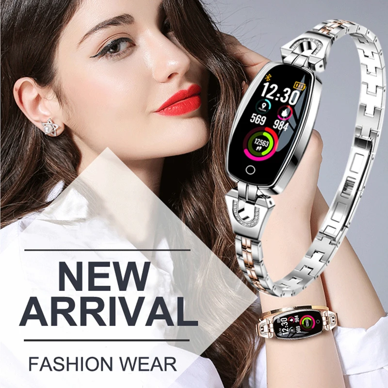 Smart Band H8 Fashion Women Smart Wristband Fitness Tracker Heart Rate Monitor Smart Band Luxury best gift Fashion Women Watch 
Smart Band H8 Fashion Women Smart Wristband Fitness Tracker Heart Rate Monitor Smart Band Luxury best gift Fashion Women Watch