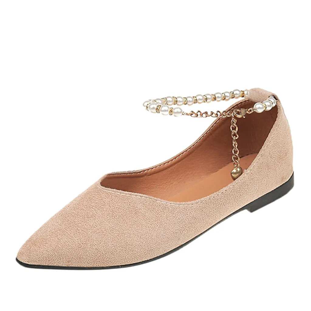 New Arrive Luxury Brand Flat Shoes Women Ladies Fashion Solid Pointed Toe Ankle Pearls String Bead Buckle Single Shoes Lady
New Arrive Luxury Brand Flat Shoes Women Ladies Fashion Solid Pointed Toe Ankle Pearls String Bead Buckle Single Shoes Lady