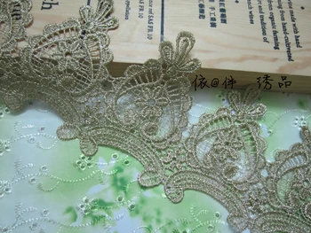 9.5cm Gauze lace gold thread embroidery water soluble lace trim wedding fabric clothes skirt belt curtain home diy accessories
9.5cm Gauze lace gold thread embroidery water soluble lace trim wedding fabric clothes skirt belt curtain home diy accessories
