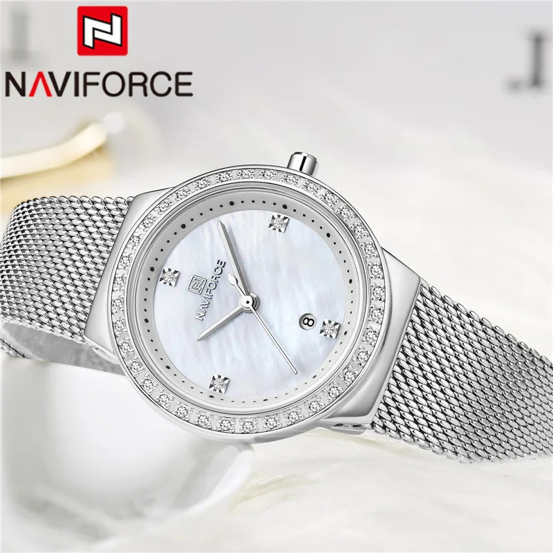 NAVIFORCE Women Watches Top Brand Luxury Ladies Wristwatch Stainless Steel Classic Bracelet Female Clock Relogio Feminino 5005
NAVIFORCE Women Watches Top Brand Luxury Ladies Wristwatch Stainless Steel Classic Bracelet Female Clock Relogio Feminino 5005