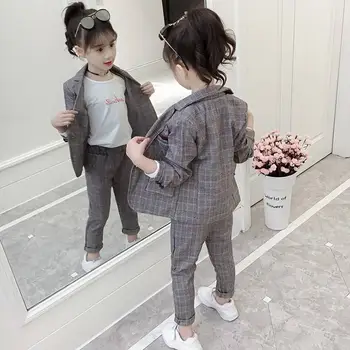 2019 Spring Fashion Teenage Girls Clothing Sets Plaid Jackets +Pants Tracksuit School Uniform Girls Suits Children Clothes W76
2019 Spring Fashion Teenage Girls Clothing Sets Plaid Jackets +Pants Tracksuit School Uniform Girls Suits Children Clothes W76