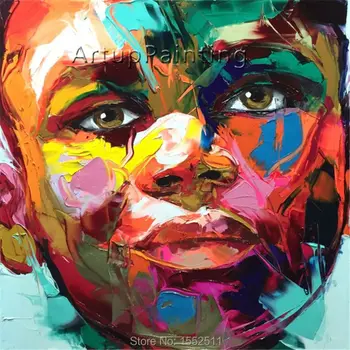 Palette knife painting portrait Palette knife Face Oil painting Impasto figure on canvas Hand painted Francoise Nielly 15-63
Palette knife painting portrait Palette knife Face Oil painting Impasto figure on canvas Hand painted Francoise Nielly 15-63