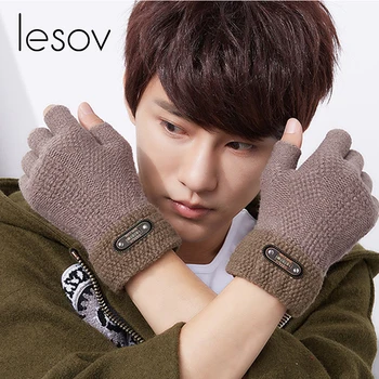 Lesov Knitting Winter Gloves Men Fingerless Gloves Outdoor Sports Driving Mittens Knitted Half Finger Mittens Luvas Guantes New
Lesov Knitting Winter Gloves Men Fingerless Gloves Outdoor Sports Driving Mittens Knitted Half Finger Mittens Luvas Guantes New
