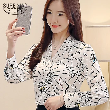 2019 spring fashion women shirts printing womens tops and blouse V-neck chiffon women blouse long sleeve female blusas 2217 50
2019 spring fashion women shirts printing womens tops and blouse V-neck chiffon women blouse long sleeve female blusas 2217 50