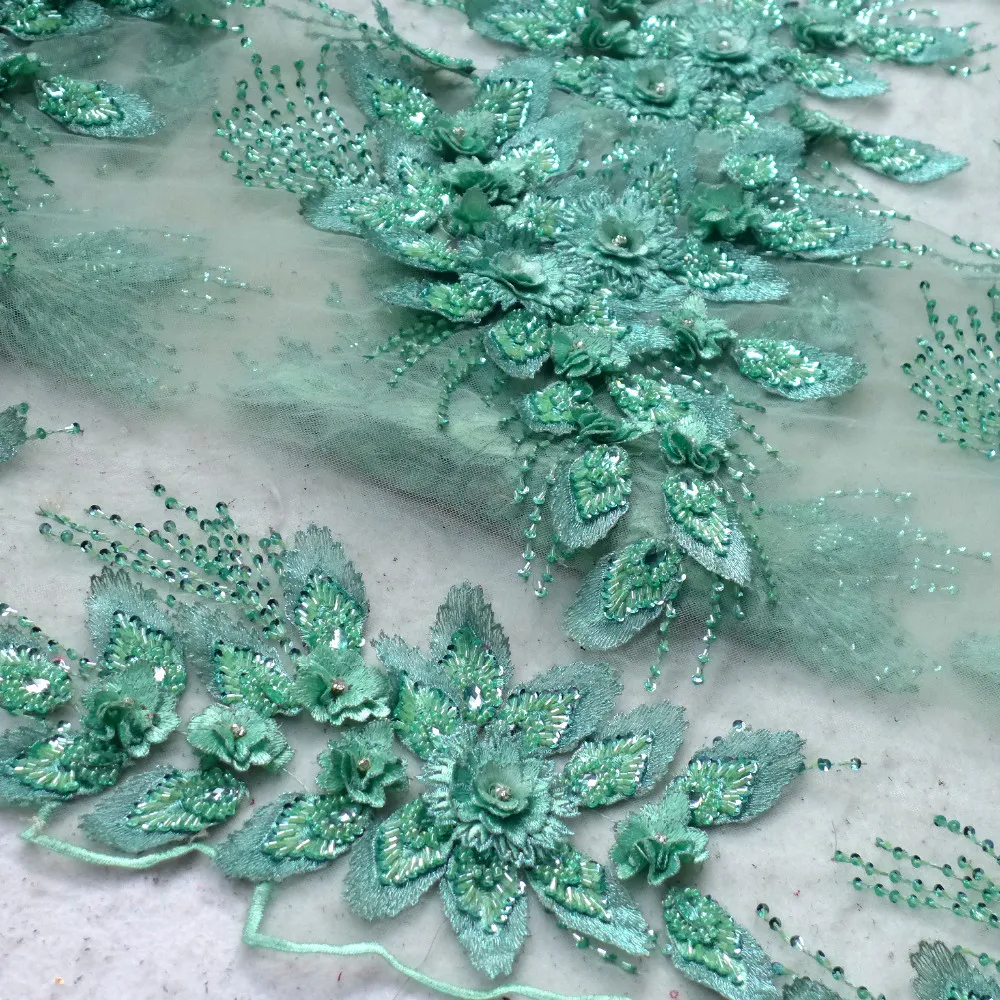 High quality nude/green/off white/rose pink handmade 3D flower beaded on net embroidery wedding dress/evening dress lace fabric
High quality nude/green/off white/rose pink handmade 3D flower beaded on net embroidery wedding dress/evening dress lace fabric