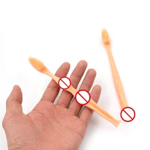 Novidade Willy Willie Willy Pênis Pau Pênis Forma escova de Dentes Escova De Dentes para Hen Stag Night Party Brinquedos Tricky 1 par(China)