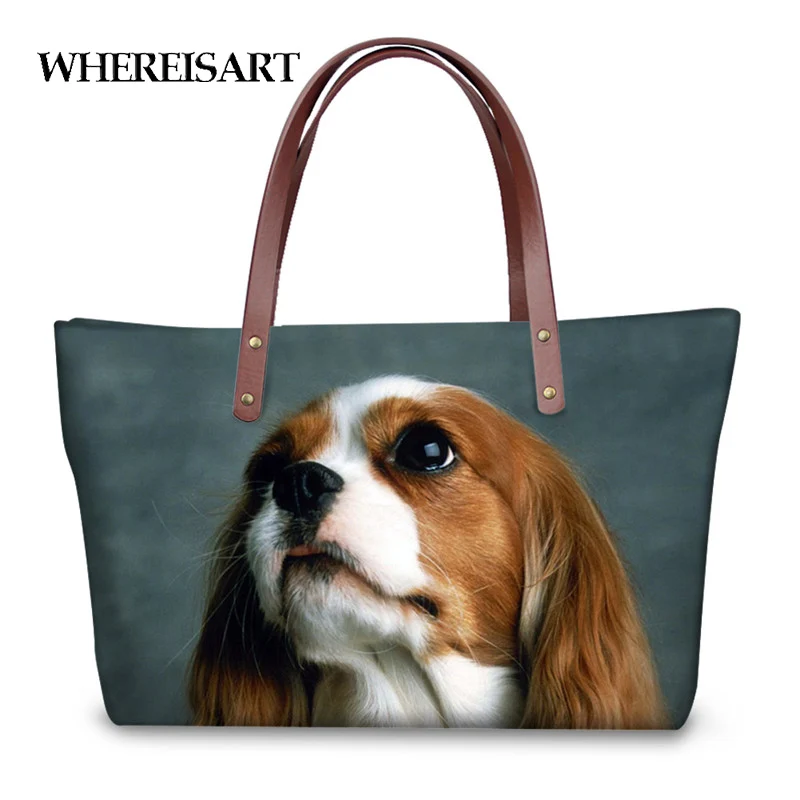 WHEREISART Women Handbags Cavalier king Charles Spaniel Design Large Tote Shoulder Bags for Ladies Girls Luxury Top-handle Bag
WHEREISART Women Handbags Cavalier king Charles Spaniel Design Large Tote Shoulder Bags for Ladies Girls Luxury Top-handle Bag