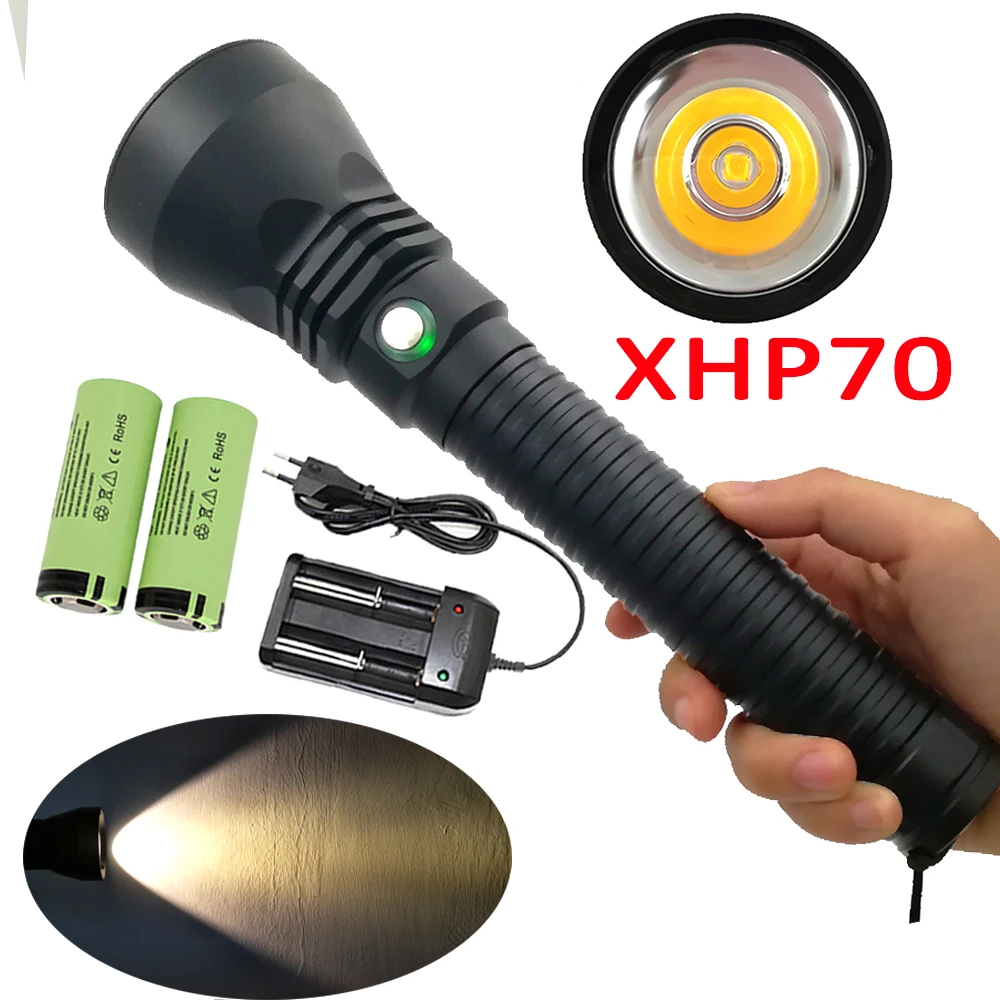 5000LM XHP70 LED Scuba Diving flashlight Yellow Light Waterproof underwater flash light dive Lamp Torch
5000LM XHP70 LED Scuba Diving flashlight Yellow Light Waterproof underwater flash light dive Lamp Torch