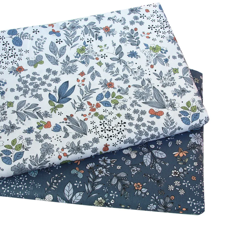 Syunss Navy Floral Printed Twill Cotton Fabric DIY Tissue Patchwork Telas Sewing Baby Toy Bedding Quilting Tecido The Cloth
Syunss Navy Floral Printed Twill Cotton Fabric DIY Tissue Patchwork Telas Sewing Baby Toy Bedding Quilting Tecido The Cloth