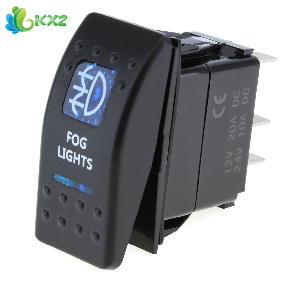 12V / 24V Car Waterproof Bar Carling Rocker Toggle Switch Blue LED Fog Light 5 pin SPST ON-OFF Switch for Auto Boat Motorcycle
12V / 24V Car Waterproof Bar Carling Rocker Toggle Switch Blue LED Fog Light 5 pin SPST ON-OFF Switch for Auto Boat Motorcycle