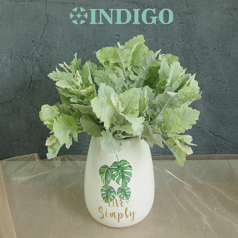 INDIGO- 5 pieces Dusty Miller Daisy Leaves Spray Glass Plant Bouquet Decoration Wedding Flower Floral Event Party Free Shipping
INDIGO- 5 pieces Dusty Miller Daisy Leaves Spray Glass Plant Bouquet Decoration Wedding Flower Floral Event Party Free Shipping