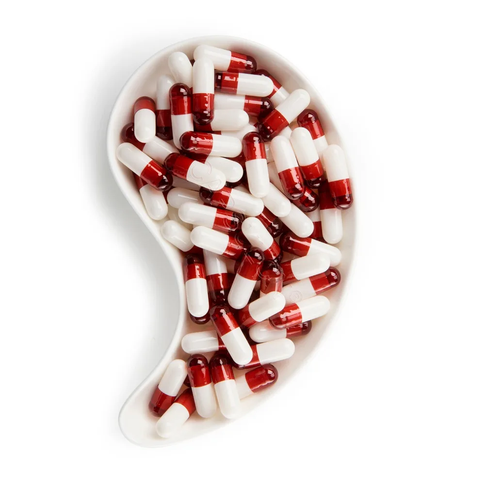 (2000pcs/pack) Size 00 Clear Red&White Colored Gelatin Capsule Empty Capsule, Joined Capsule
(2000pcs/pack) Size 00 Clear Red&White Colored Gelatin Capsule Empty Capsule, Joined Capsule