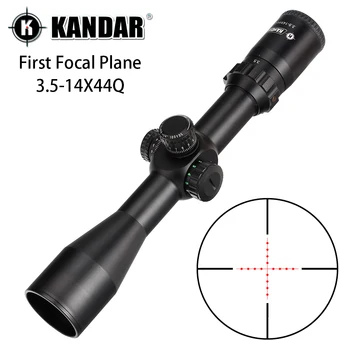 KANDAR 3.5-14X44Q First Focal Plane Hunting Riflescopes Red Green Illuminated Mil Dot Glass Etched Reticle Optical Scope
KANDAR 3.5-14X44Q First Focal Plane Hunting Riflescopes Red Green Illuminated Mil Dot Glass Etched Reticle Optical Scope