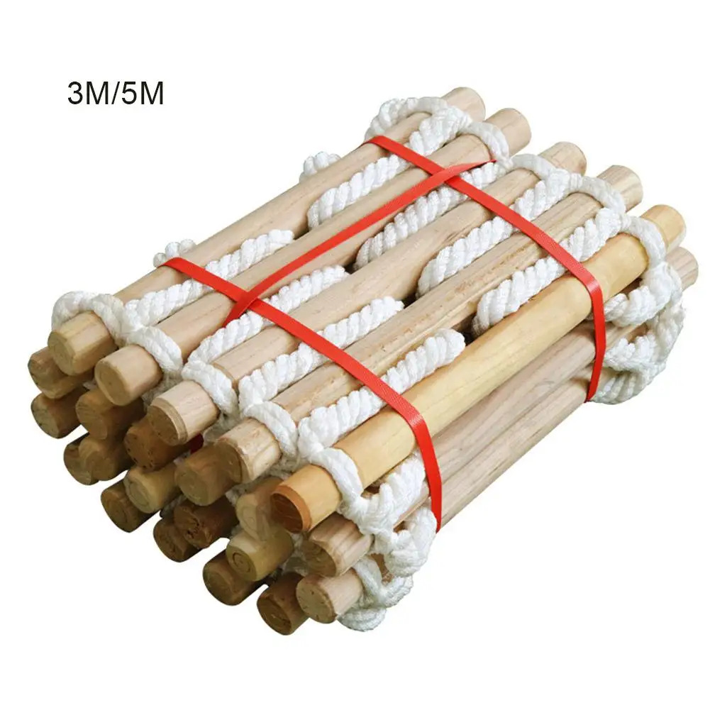 3M/5M Rescue Rope Ladder 17FT Escape Ladder Emergency Work Safety Response Fire Rescue Rock Climbing Escape Tree