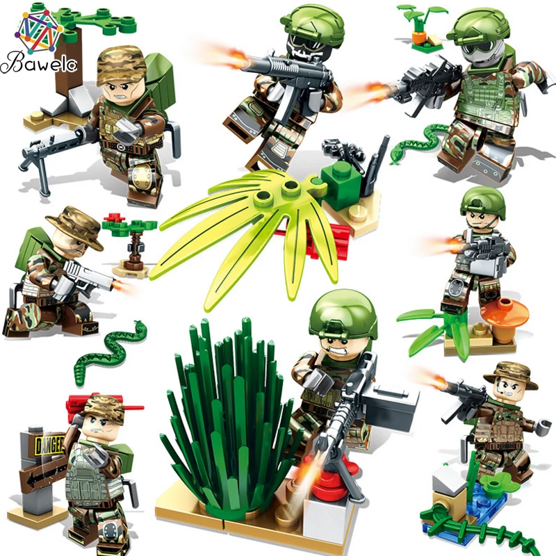 8Styles Military SWAT Team Army Germany soldiers Weapons Guns Figures Blocks childrenToys Compatible Legoed City Police For Gift
8Styles Military SWAT Team Army Germany soldiers Weapons Guns Figures Blocks childrenToys Compatible Legoed City Police For Gift